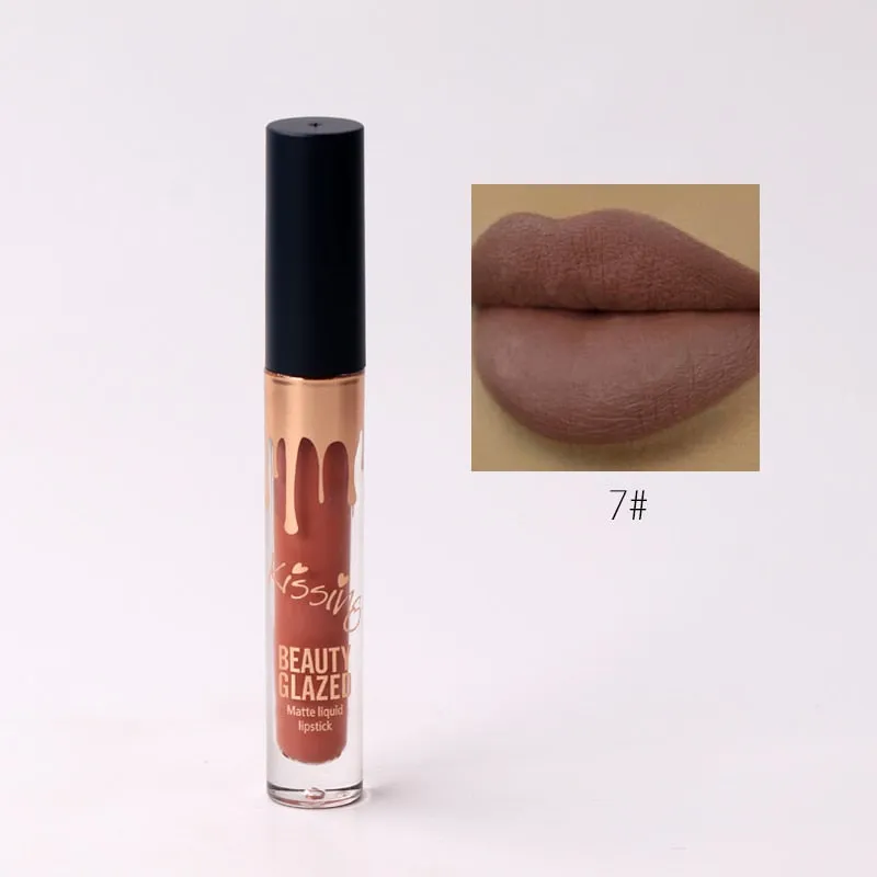 BEAUTY GLAZED 6 Colors Matte Lipstick Set Waterproof Long Lasting Lip Gloss Nude Velvet Pigment Batom Women Fashion Lip Makeup