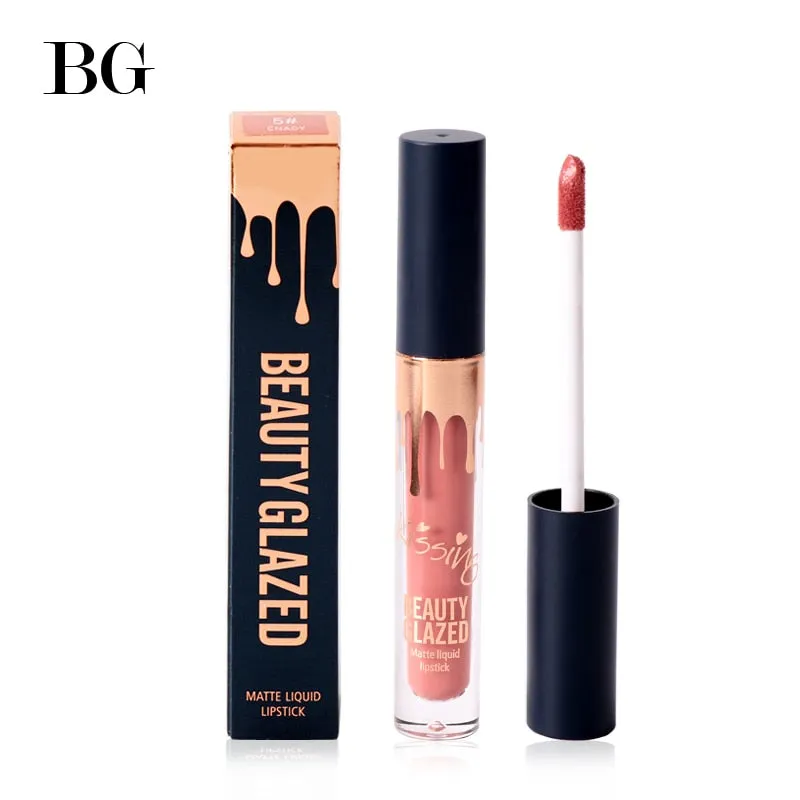 BEAUTY GLAZED 6 Colors Matte Lipstick Set Waterproof Long Lasting Lip Gloss Nude Velvet Pigment Batom Women Fashion Lip Makeup