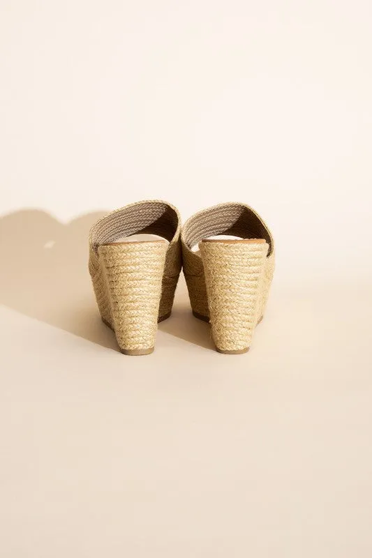 Bounty Wedge Platform Heels in Tan