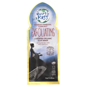 Earth Kiss Exfoliating Bamboo Charcoal & Walnut Clay Mask Organic .35oz