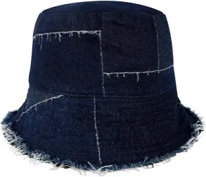 Eigso Denim Bucket Hat for Women Men Wahsed Foldable Summer Fishing Beach Sun Hat for Woman Man