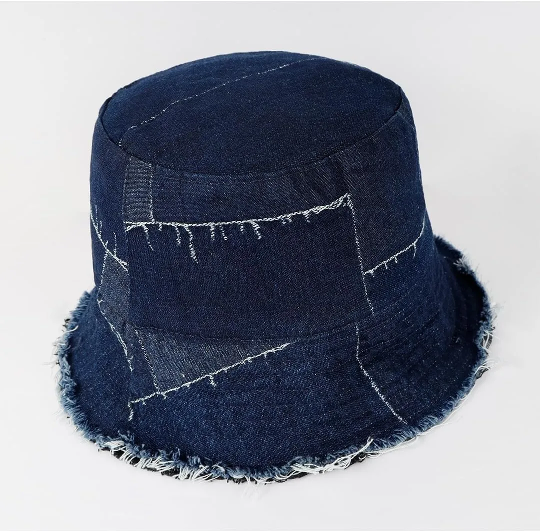 Eigso Denim Bucket Hat for Women Men Wahsed Foldable Summer Fishing Beach Sun Hat for Woman Man