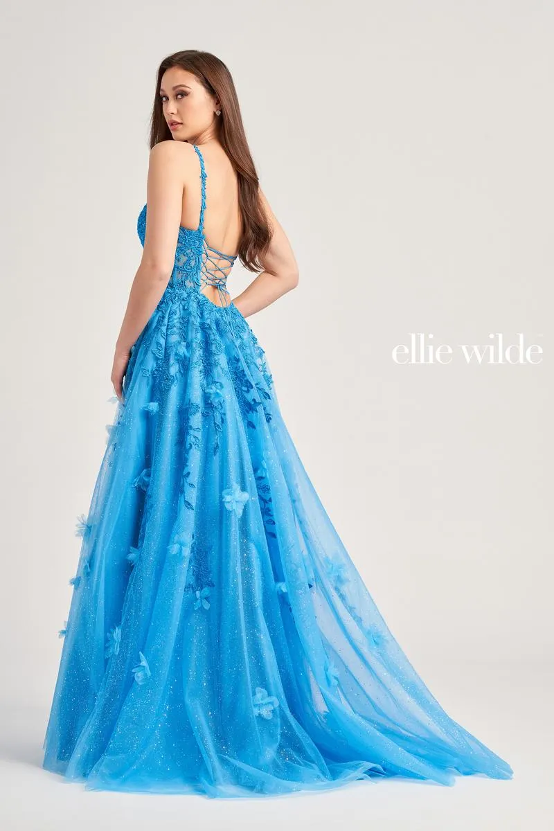Ellie Wilde A-Line Lace Prom Dress EW35081