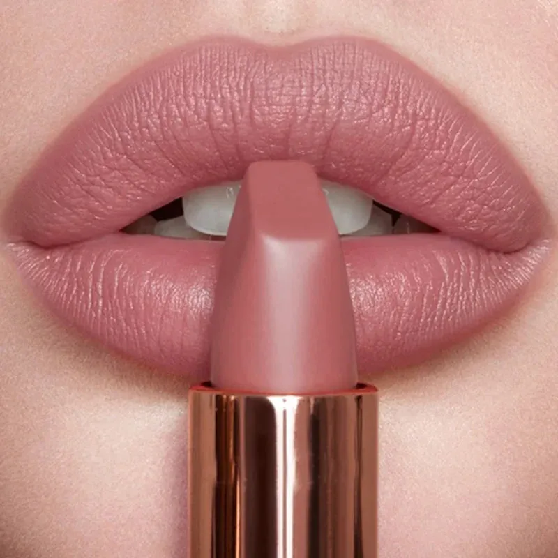 Flytonn-Nude Matte Lipsticks Sexy Frog Lipstick Waterproof Long Lasting Velvet Moisturize Lip Stick Not Fading  Women Makeup Cosmetic