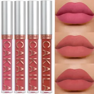 Flytonn- Velvet Matte Lip Gloss 18 Colors Waterproof Lasting Nude Liquid Lipsticks Moisturizing Non-stick Cup Lip Glaze Makeup Cosmetic