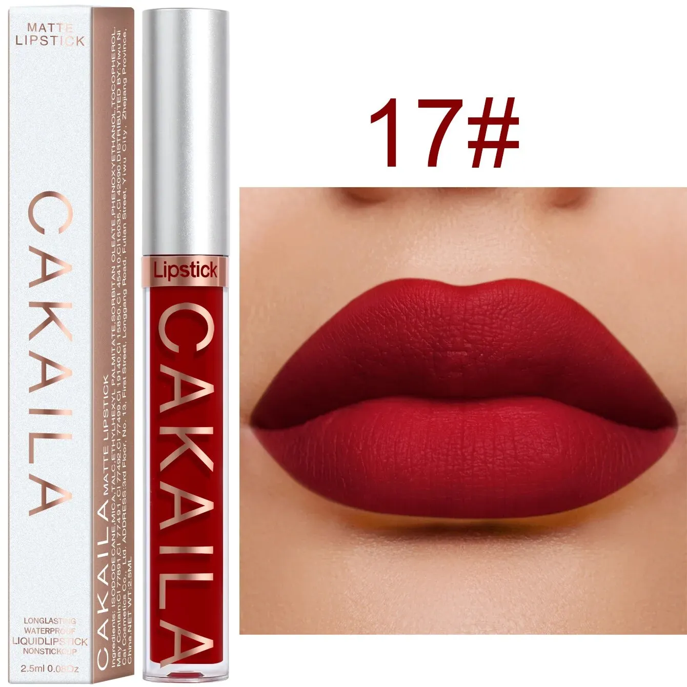 Flytonn- Velvet Matte Lip Gloss 18 Colors Waterproof Lasting Nude Liquid Lipsticks Moisturizing Non-stick Cup Lip Glaze Makeup Cosmetic