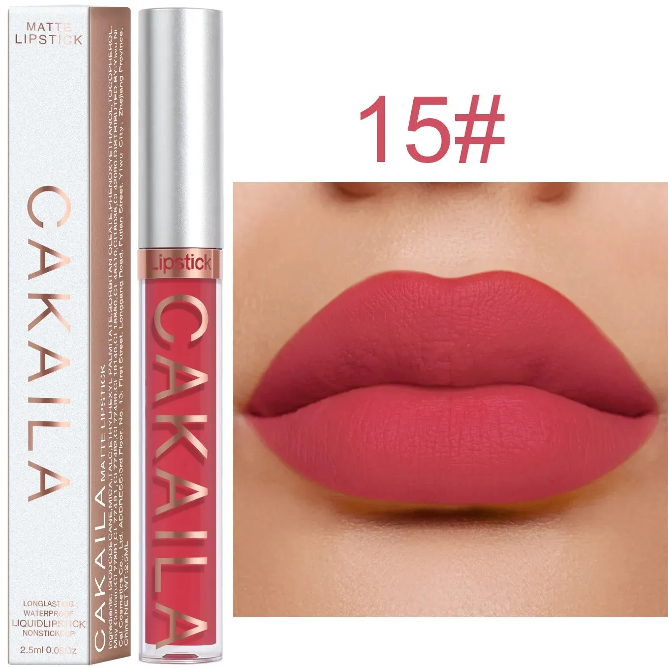 Flytonn- Velvet Matte Lip Gloss 18 Colors Waterproof Lasting Nude Liquid Lipsticks Moisturizing Non-stick Cup Lip Glaze Makeup Cosmetic