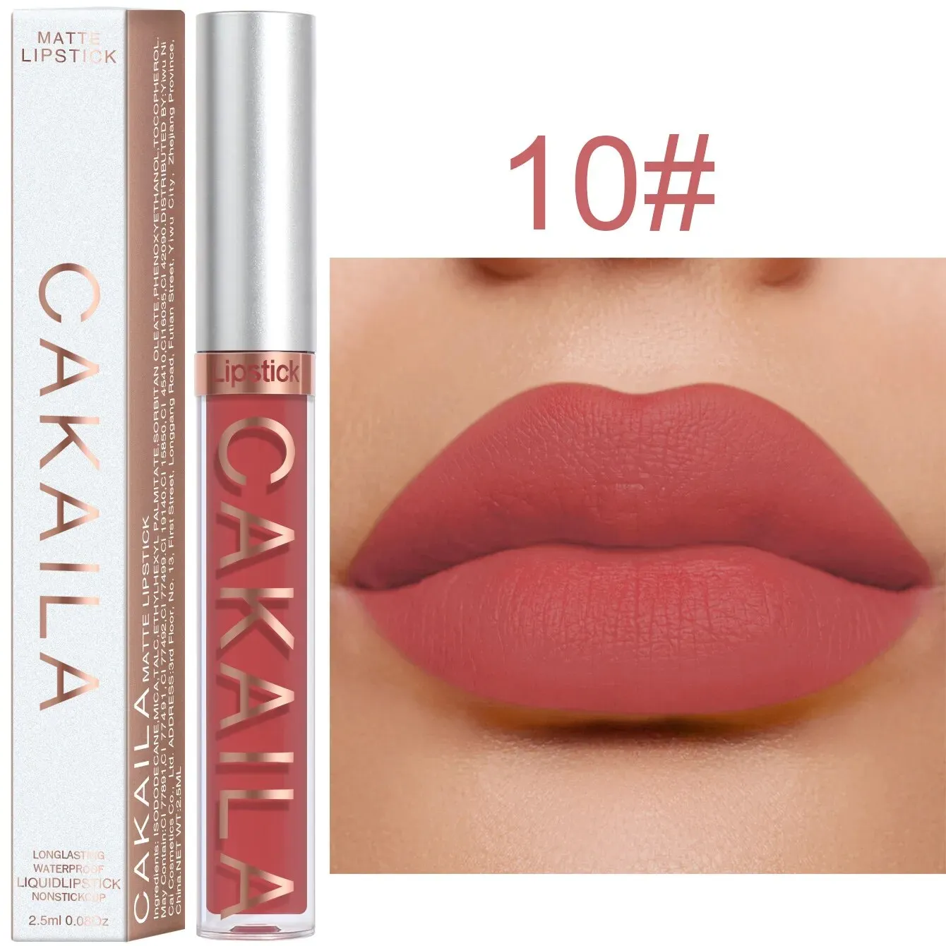 Flytonn- Velvet Matte Lip Gloss 18 Colors Waterproof Lasting Nude Liquid Lipsticks Moisturizing Non-stick Cup Lip Glaze Makeup Cosmetic