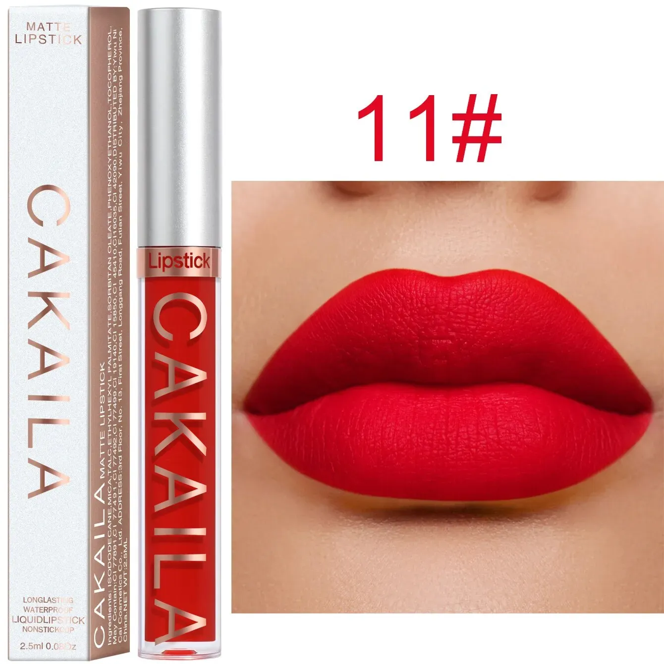 Flytonn- Velvet Matte Lip Gloss 18 Colors Waterproof Lasting Nude Liquid Lipsticks Moisturizing Non-stick Cup Lip Glaze Makeup Cosmetic