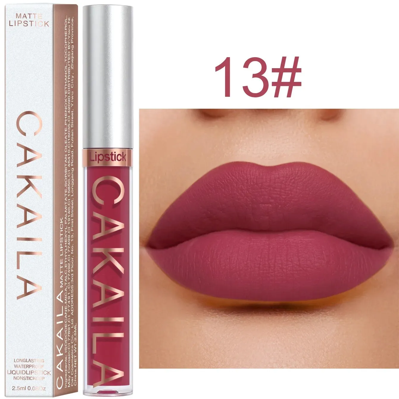 Flytonn- Velvet Matte Lip Gloss 18 Colors Waterproof Lasting Nude Liquid Lipsticks Moisturizing Non-stick Cup Lip Glaze Makeup Cosmetic