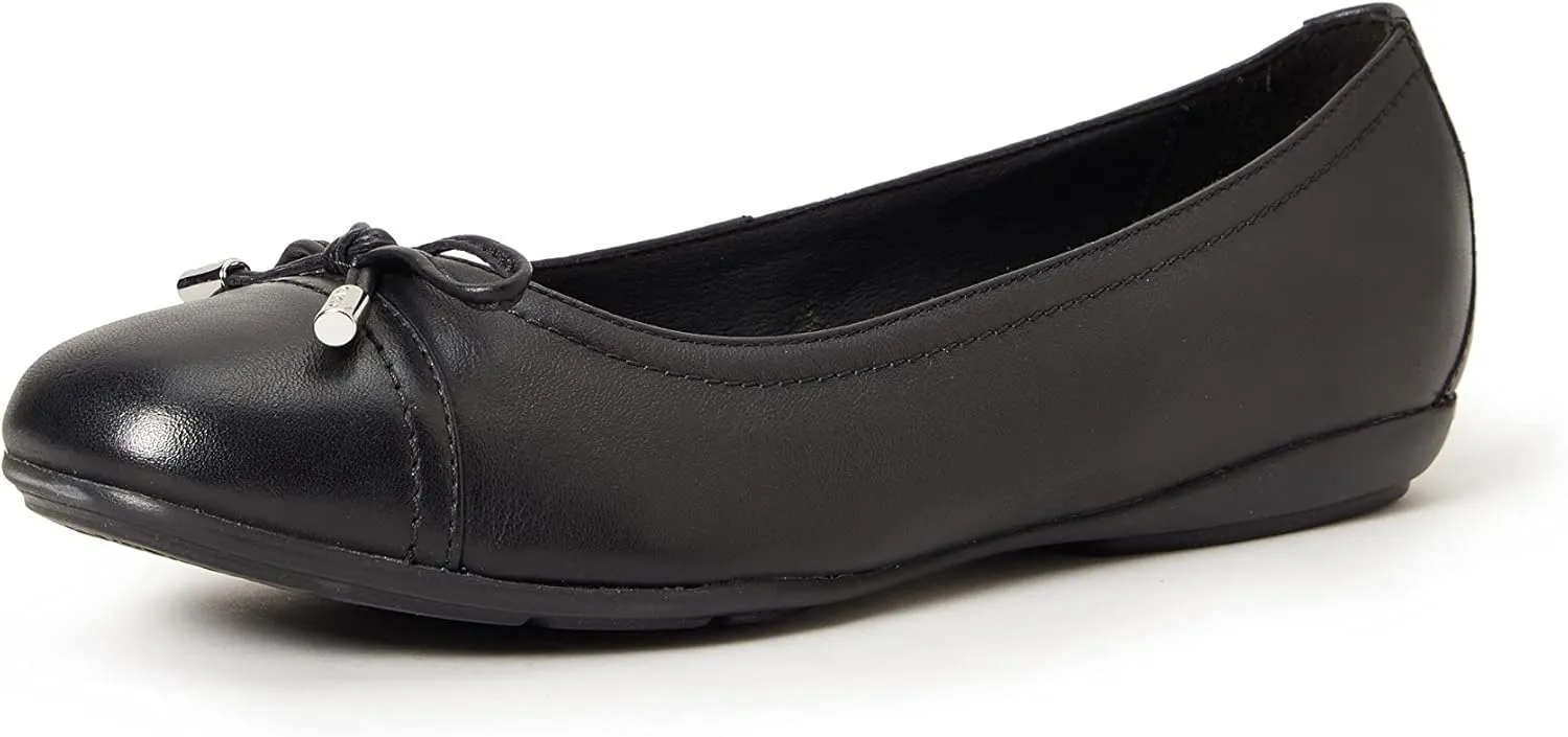 Geox Women's Annitah 9 Nappa Leather Ballet Flat with Arch Support and Cushioning