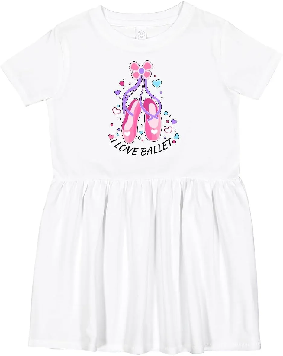 inktastic I Love Ballet- Slippers Toddler Dress