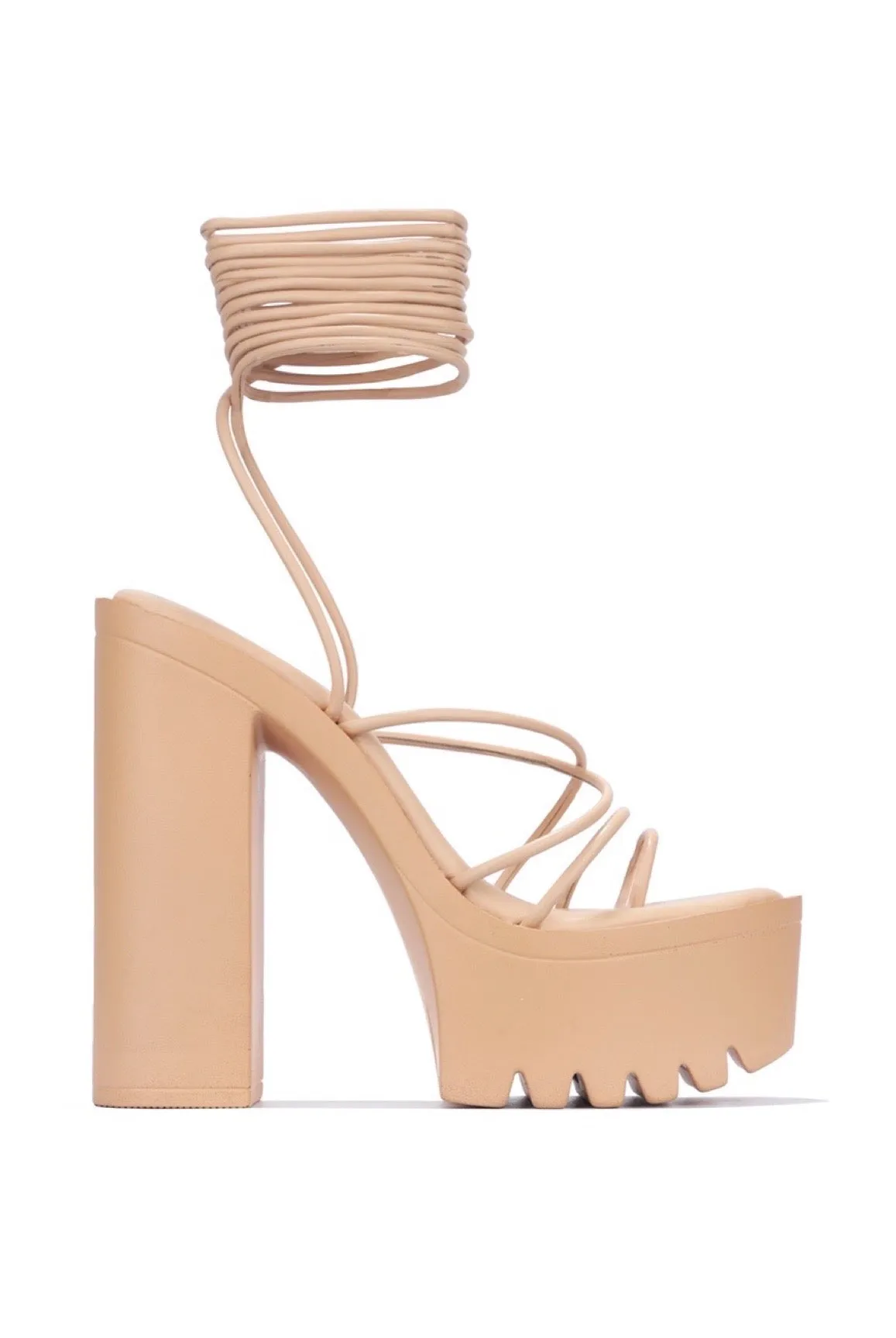 Jorian.....Platform tie Up Heels