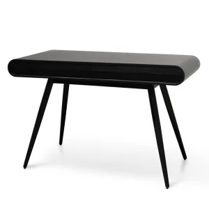 Joshua Narrow Wood Console Table - Black 75cm (H)