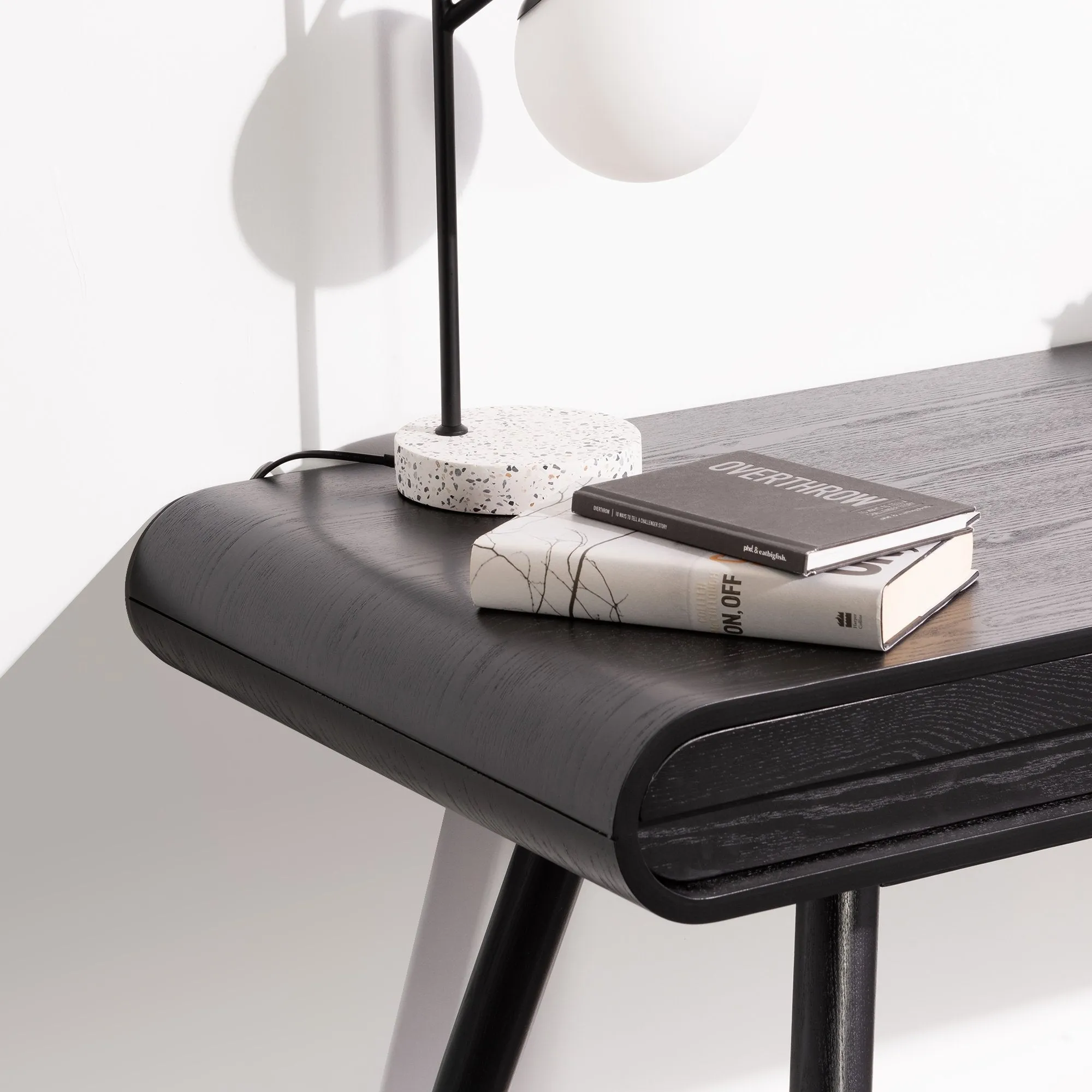 Joshua Narrow Wood Console Table - Black 75cm (H)
