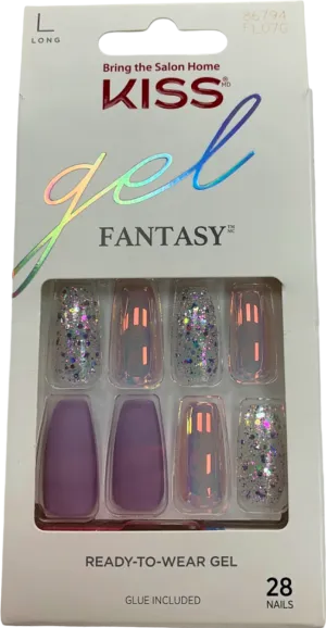 Kiss Gel Fantasy Ready-To-Wear Gel Nails Long 28pcs