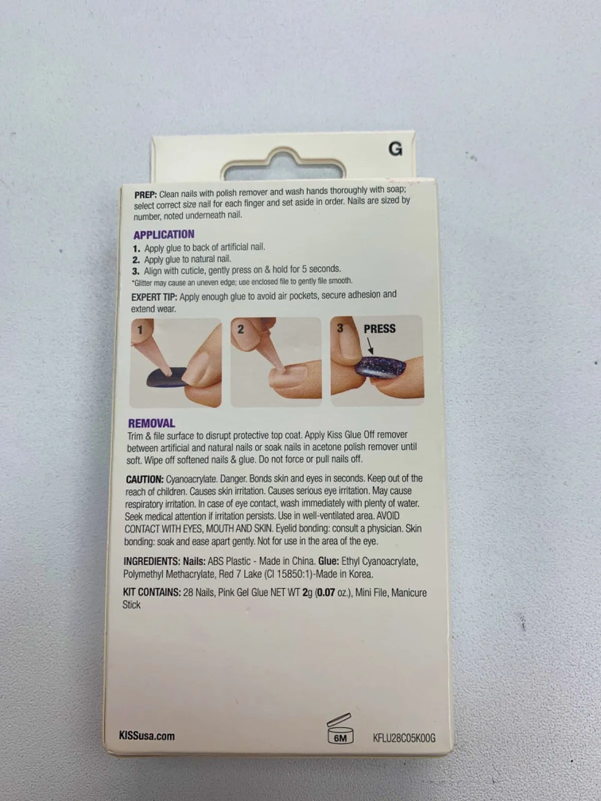 Kiss Gel Fantasy Ready-To-Wear Gel Nails Long 28pcs
