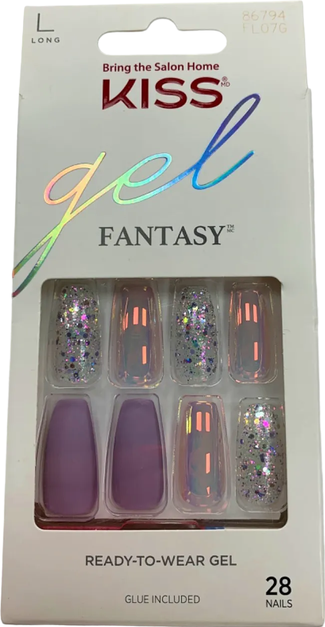 Kiss Gel Fantasy Ready-To-Wear Gel Nails Long 28pcs
