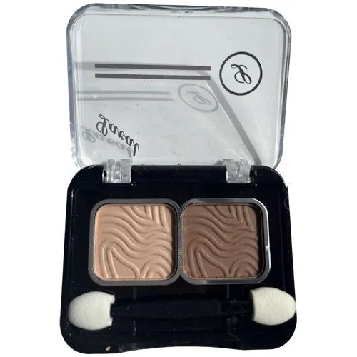 Laval Cosmetics Duo Eyeshadow - Coffee & Cream Shades Blendable Formula Long-Lasting Eye Makeup Palette