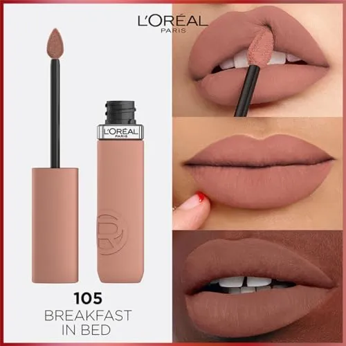 L'Oreal Paris Infallible Matte Resistance Liquid Lipstick, Breakfast in Bed 105, 5 ml