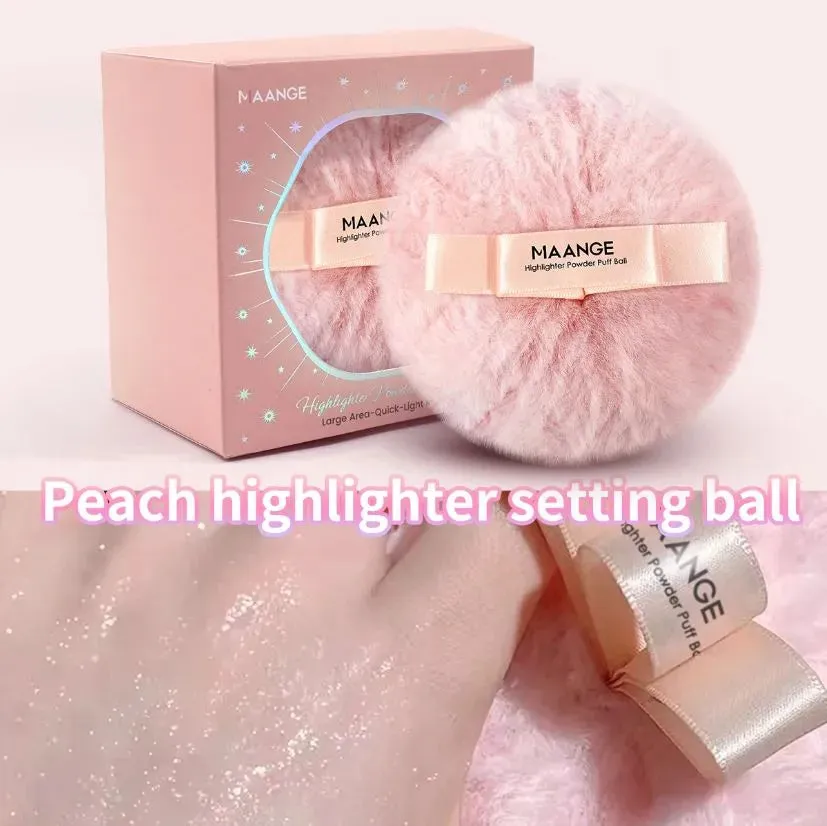 Miss Beauty Makeup Highlighter Powder Puff Glitter Shimmer Face Body Foundation Sponge Highlighter Puff