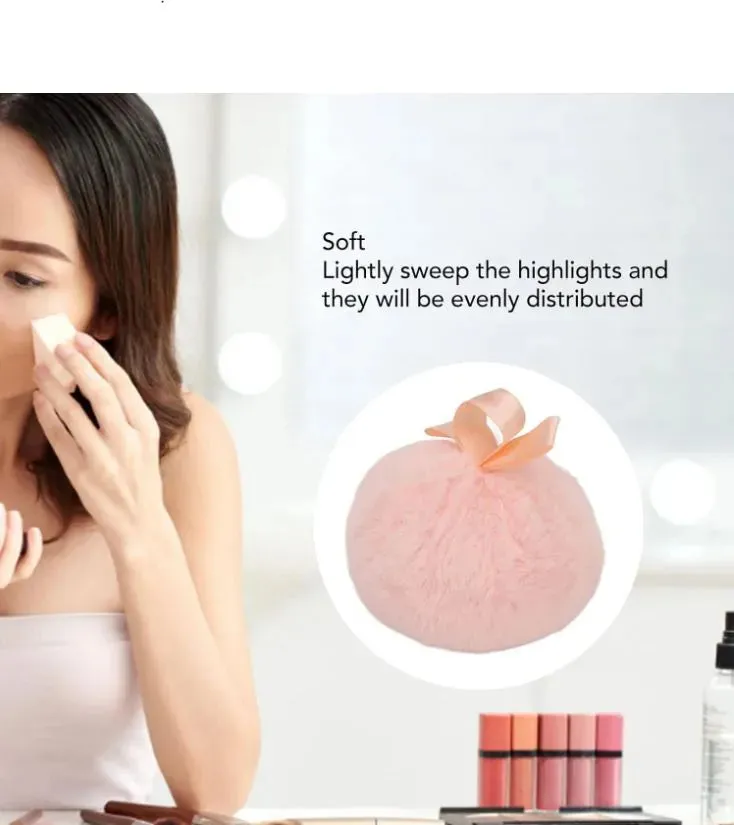 Miss Beauty Makeup Highlighter Powder Puff Glitter Shimmer Face Body Foundation Sponge Highlighter Puff