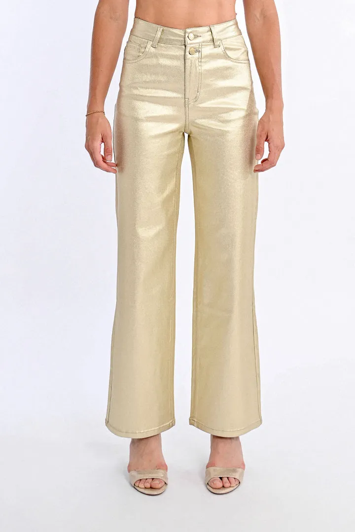 Molly Bracken Golden Beige Ladies Woven Pants