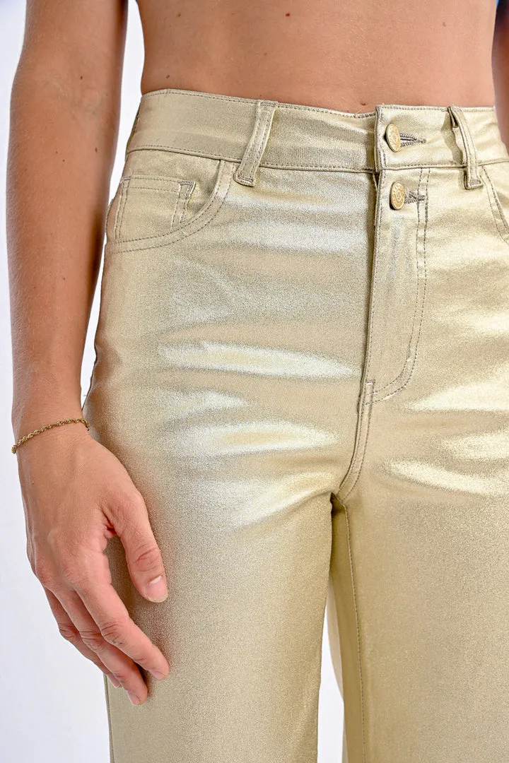 Molly Bracken Golden Beige Ladies Woven Pants