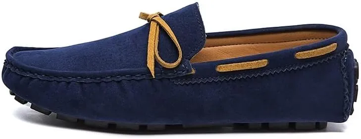 New Men's Loafers Square Toe Vegan Leather Boat Driving Loafers Flexible Comfortable Flat Heel Fashion Slip On