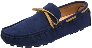 New Men's Loafers Square Toe Vegan Leather Boat Driving Loafers Flexible Comfortable Flat Heel Fashion Slip On
