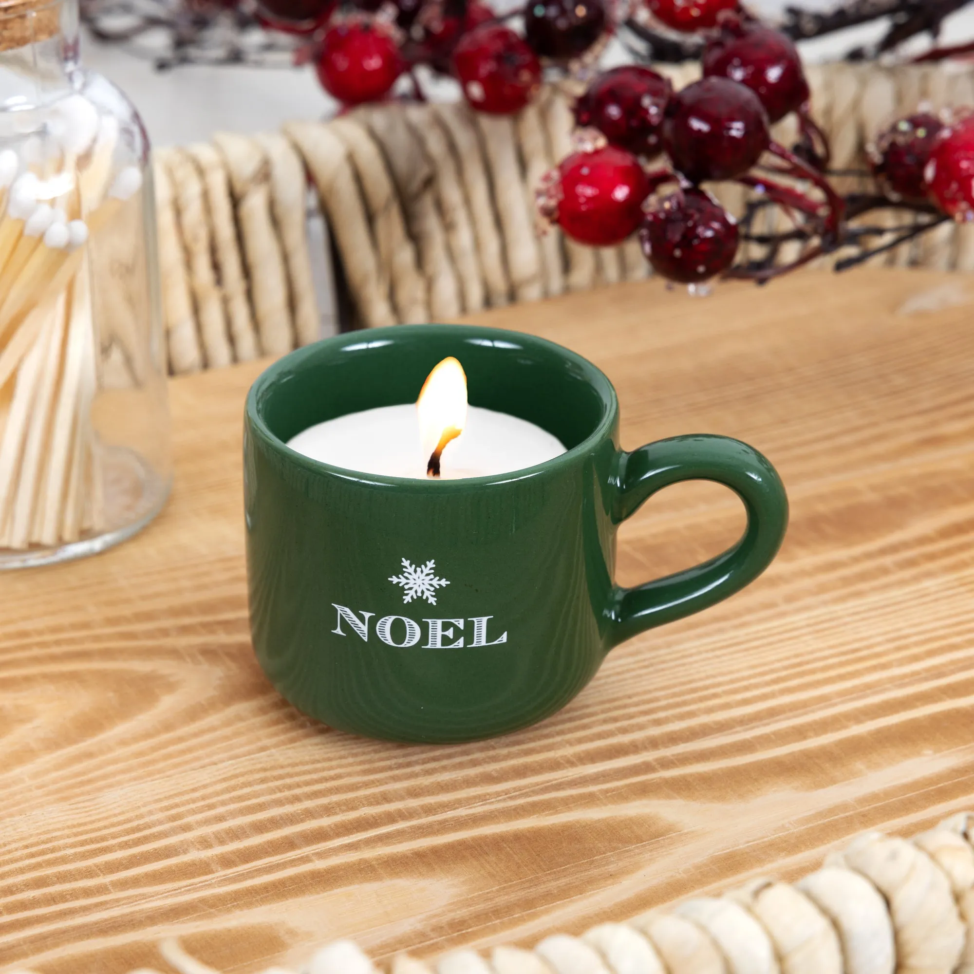 Noel 2 oz Mini Mug 100% Soy Wax Candle Scent: Balsam Fir
