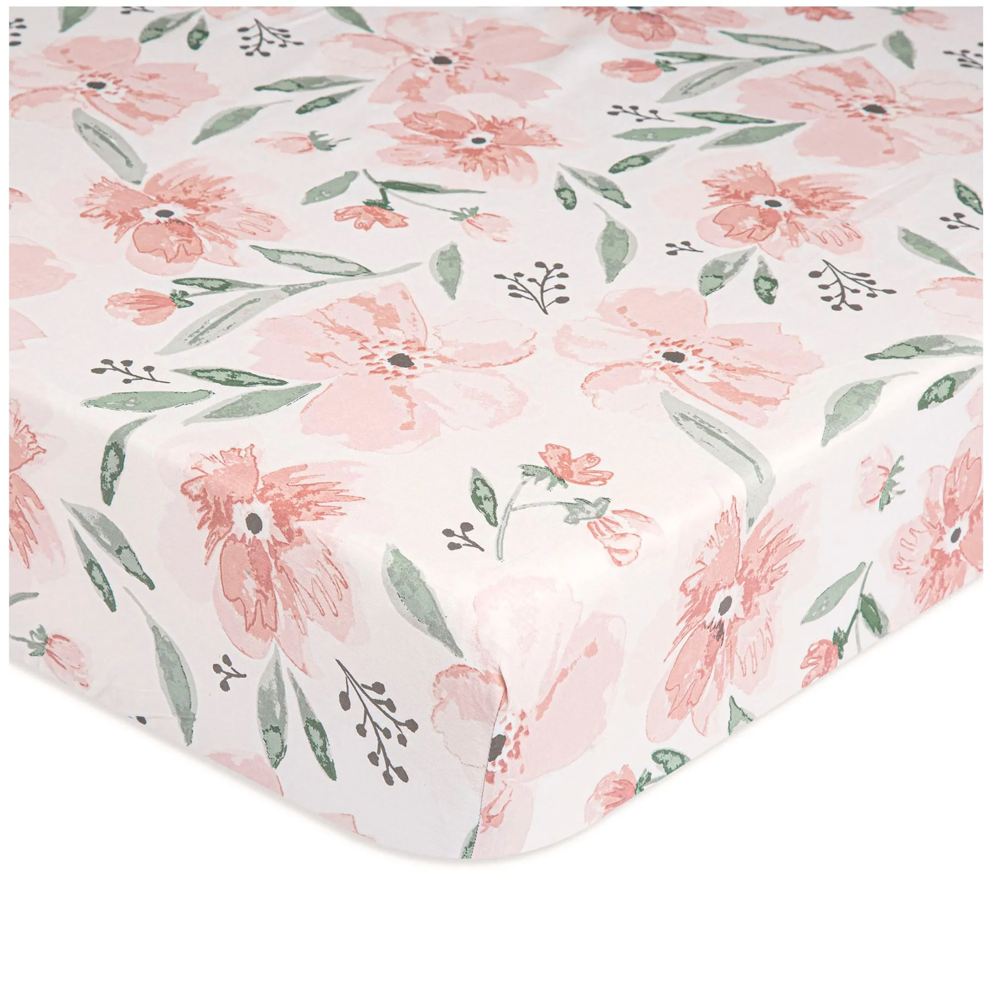 Parker Crib Fitted Sheet  Floral