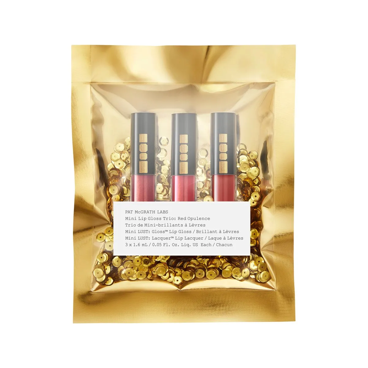 Pat McGrath Labs Mini Lip Gloss Trio Red Opulence
