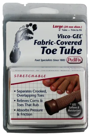PediFix Visco-GEL Fabric-Covered Toe Tube  Soothing Protection for Toes