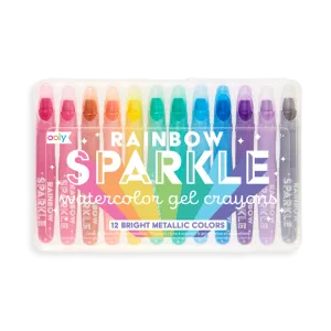 Rainbow Sparkle Metallic Gel Crayons