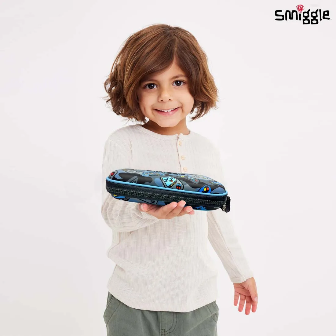 Smiggle Away Hardtop Stationery Kit for Kids Blue 3Y 