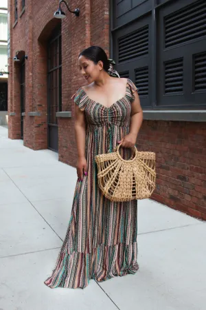 Smocked Off The Shoulder Maxi Dress