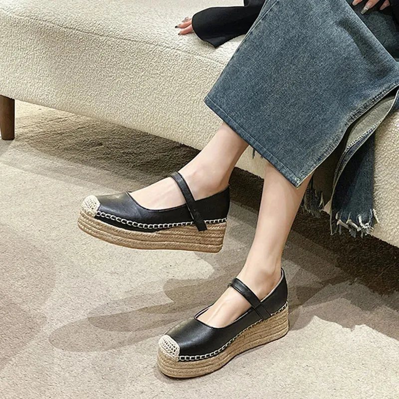 Weave Wege Platform Heels
