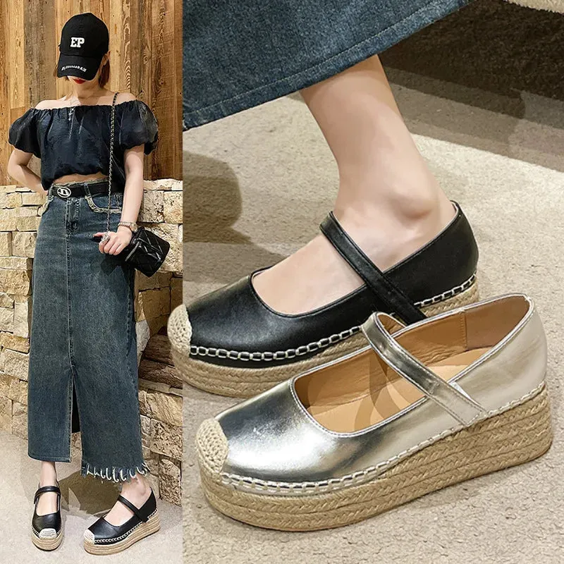 Weave Wege Platform Heels