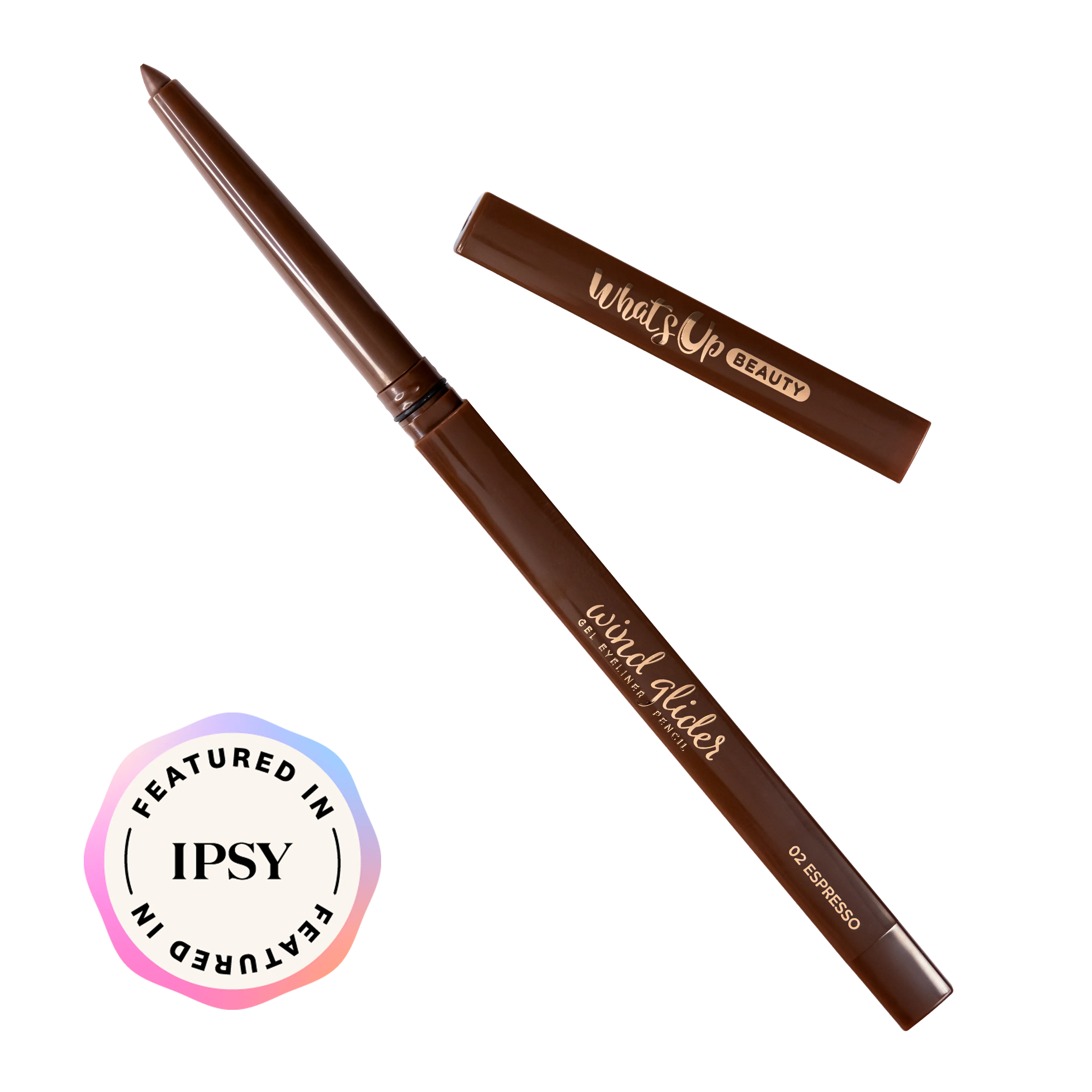Whats Up Beauty - Wind Glider Gel Eyeliner Pencil - Shade 02 Espresso